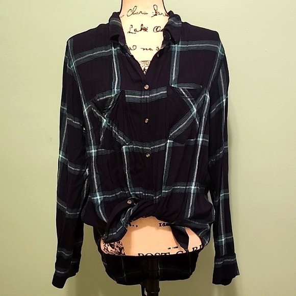 a new day Tops - Flannel long sleeve 2x